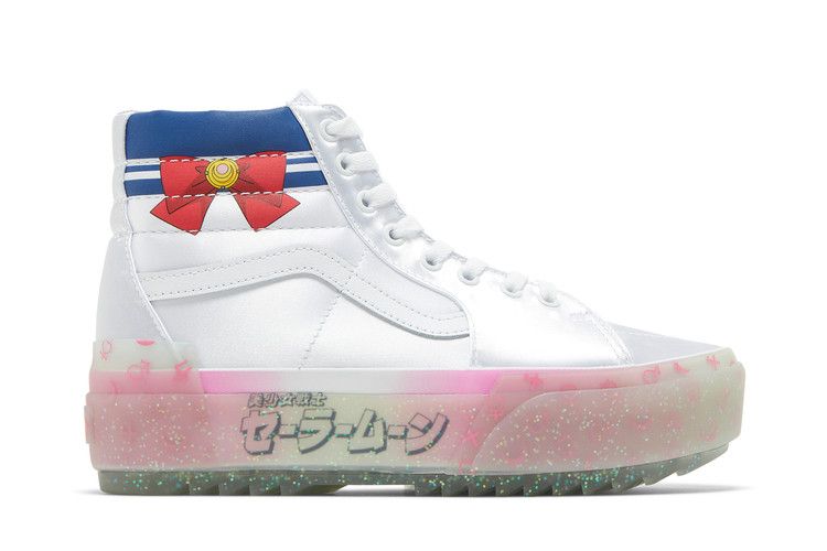 Sailor Moon x Vans Sk8-Hi Stacked 'Pretty Guardian - Silver' — White/Silver