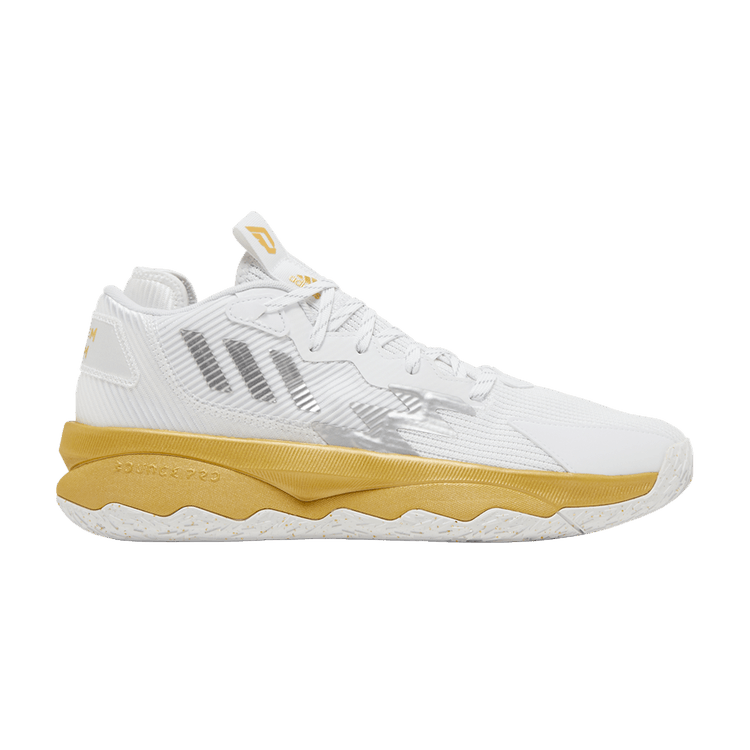 adidas Dame 8 'Laheem The Dream' — Footwear White/Silver Metallic/Gold