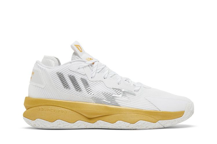 adidas Dame 8 'Laheem The Dream' — Footwear White/Silver Metallic/Gold