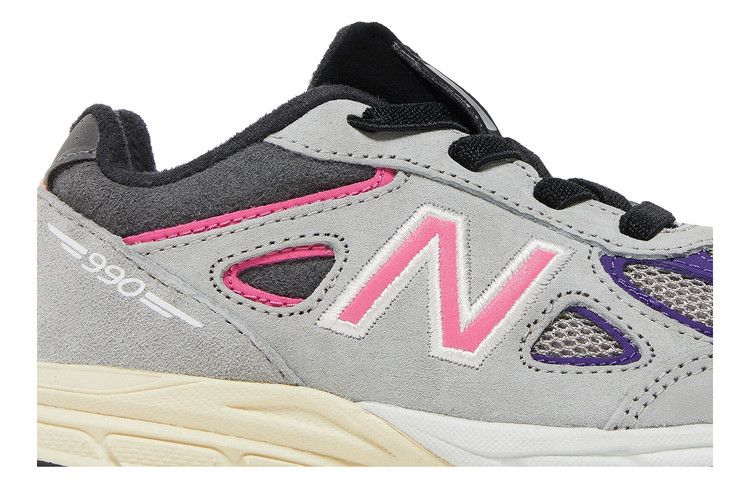 Kith x United Arrows & Sons x New Balance 990v4 Toddler — Grey/Pink