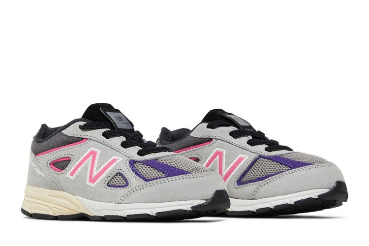 Kith x United Arrows & Sons x New Balance 990v4 Toddler — Grey/Pink