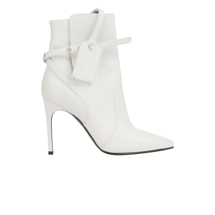 Off-White Wmns Zip Tie Ankle Boot 'White' — White