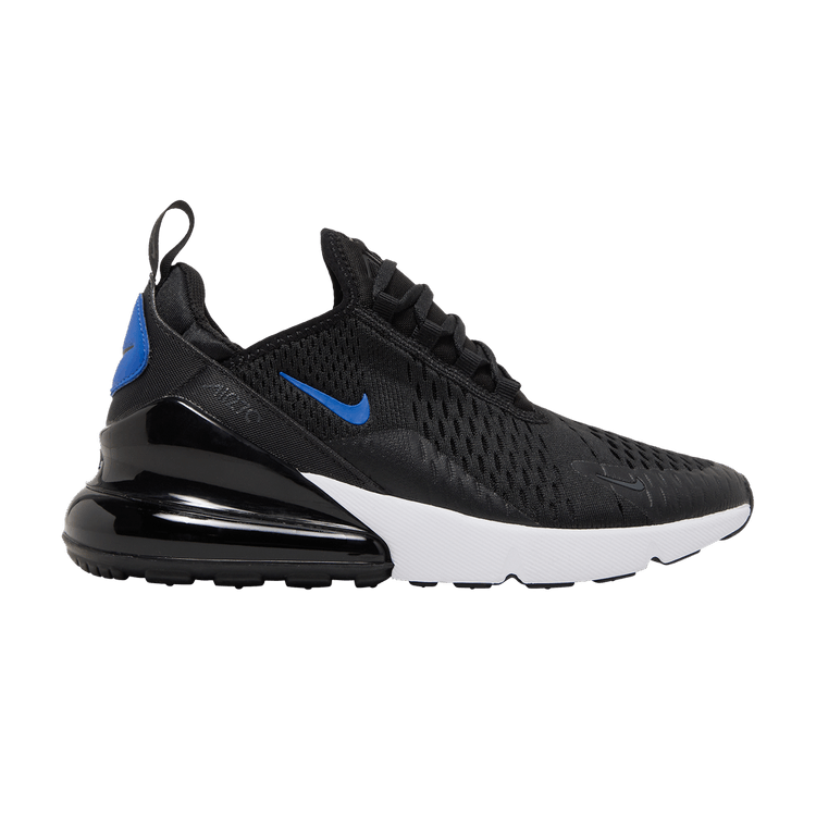 Nike Air Max 270 GS 'Black Game Royal' — Black/White/Dark Smoke Grey/Game Royal