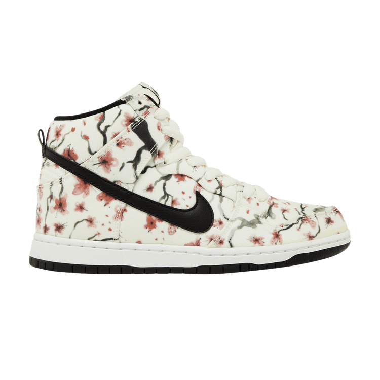Nike SB Dunk High Pro 'Cherry Blossom' — Sail/Black-Light Crimson-White