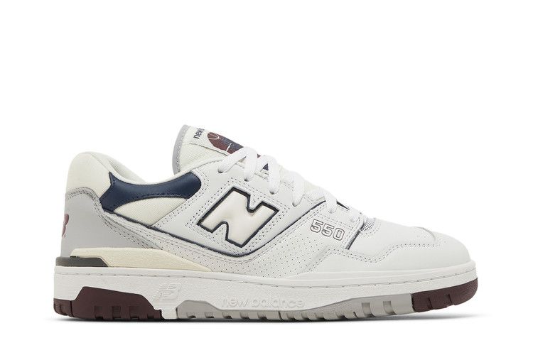 New Balance 550 'White Indigo Burgundy' — White/Natural Indigo/Burgundy