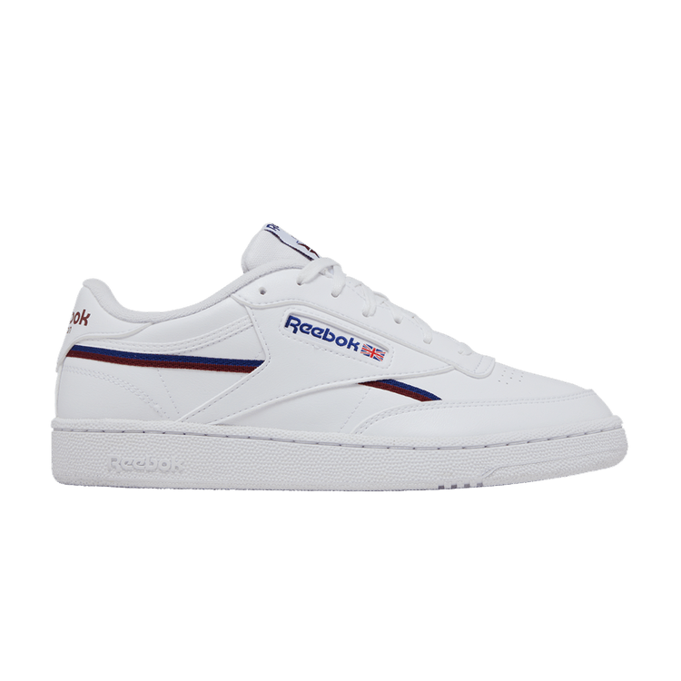 Reebok Club C 85 Vegan 'White Classic Burgundy' — Footwear White/Classic Cobalt/Classic Burgundy