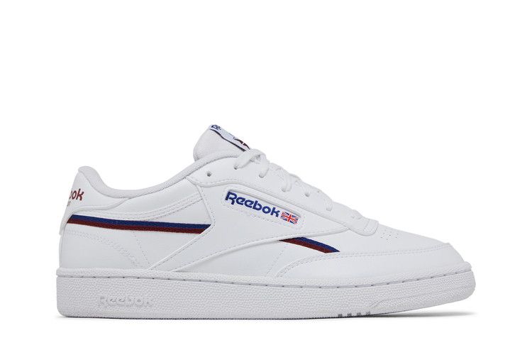 Reebok Club C 85 Vegan 'White Classic Burgundy' — Footwear White/Classic Cobalt/Classic Burgundy
