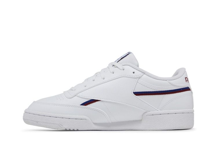 Reebok Club C 85 Vegan 'White Classic Burgundy' — Footwear White/Classic Cobalt/Classic Burgundy