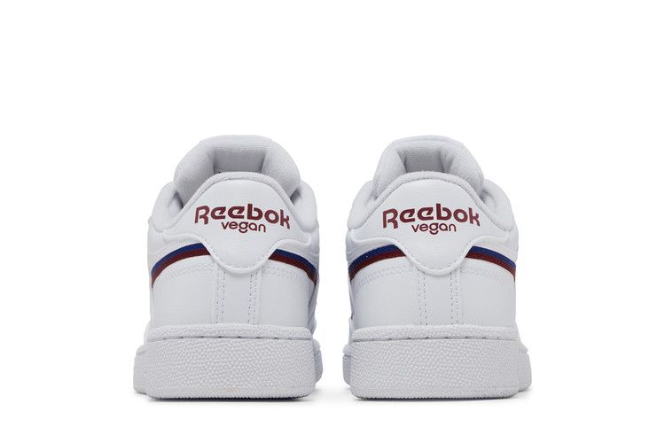 Reebok Club C 85 Vegan 'White Classic Burgundy' — Footwear White/Classic Cobalt/Classic Burgundy