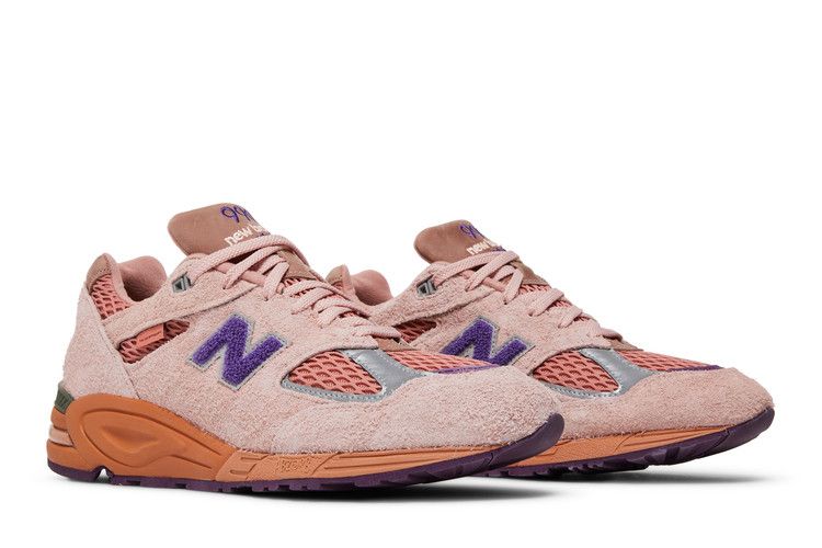 Salehe Bembury x New Balance 990v2 Made in USA 'Sand Be The Time' — Misty Rose/Terra Cotta/Purple Passion