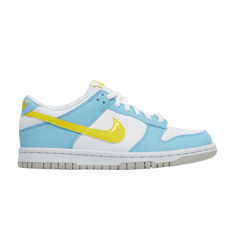Nike Dunk Low Next Nature GS 'Homer' — Blue Chill/White/Grey Fog/Yellow Strike