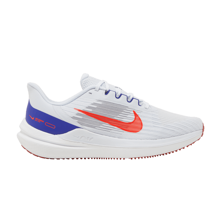 Nike Air Winflo 9 'Grey Concord' — Football Grey/Concord/Cinnabar/Bright Crimson
