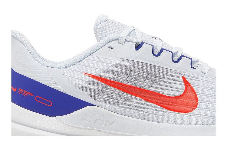 Nike Air Winflo 9 'Grey Concord' — Football Grey/Concord/Cinnabar/Bright Crimson