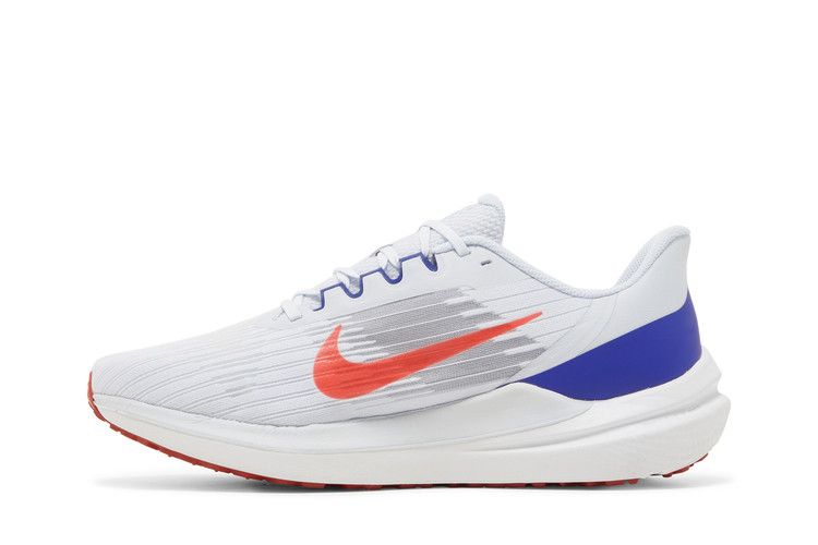 Nike Air Winflo 9 'Grey Concord' — Football Grey/Concord/Cinnabar/Bright Crimson