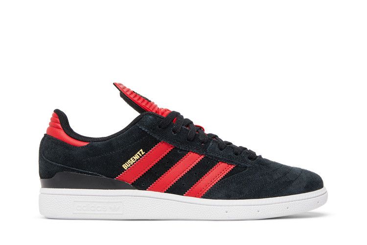 Adidas Busenitz 'Black Scarlet' — Core Black/Scarlet/Gold Metallic