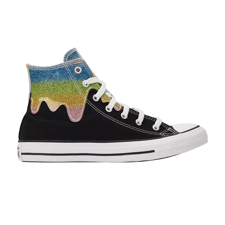Converse Chuck Taylor All Star High GS 'Glitter Drip - Black' — Black/Multi-Color