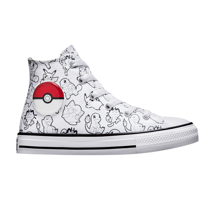 Pokemon x Converse Chuck Taylor All Star High PS 'Poke Ball' — White/Black/University Red