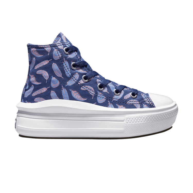 Converse Chuck Taylor All Star Move Platform High PS 'Feathers' — Dark Purple Dust/Royal Pulse