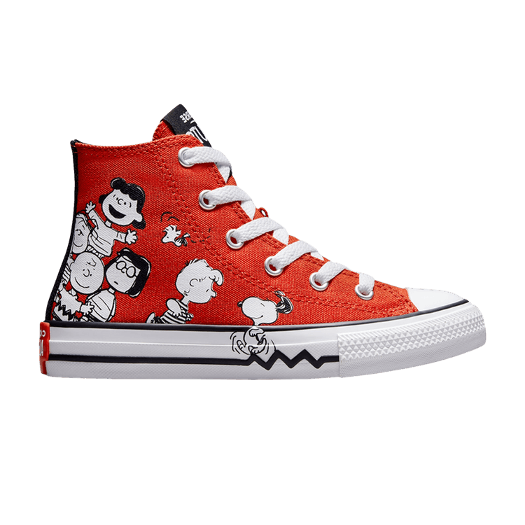 Peanuts x Converse Chuck Taylor All Star High PS 'Snoopy and Friends' — Signal Red/Black/White