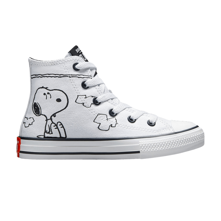 Peanuts x Converse Chuck Taylor All Star High PS 'Snoopy and Woodstock' — White/Black/Signal Red