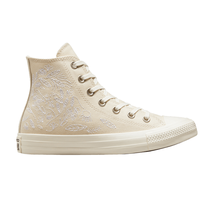 Converse Wmns Chuck Taylor All Star High 'Embroidered Floral - Ivory' — Natural Ivory/Egret/White