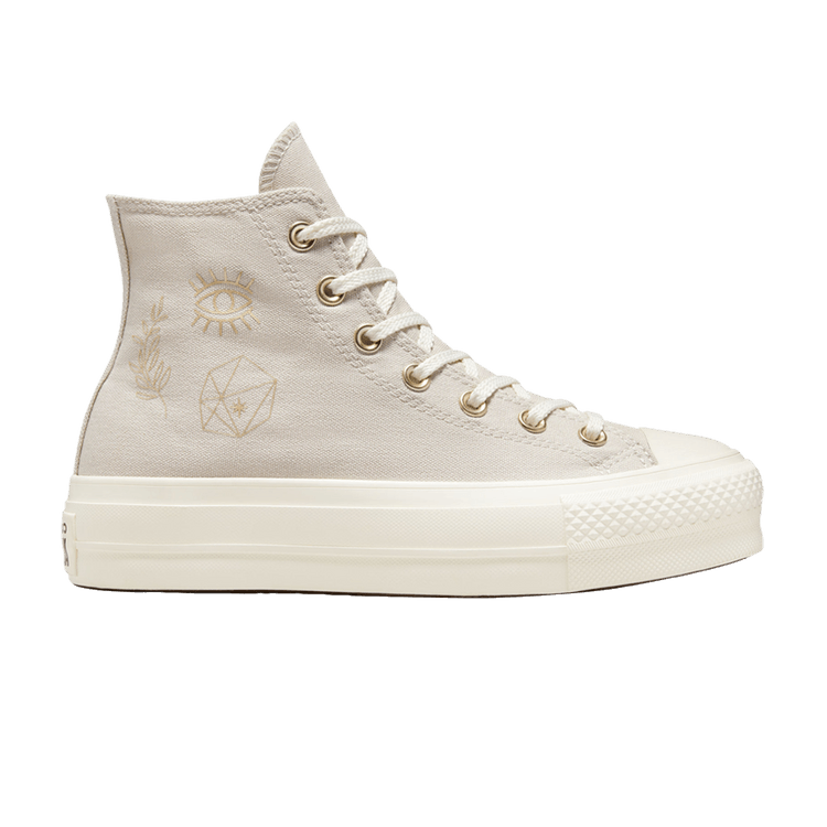 Converse Wmns Chuck Taylor All Star Lift Platform High 'Golden Elements' — Desert Sand/Egret/Light Gold