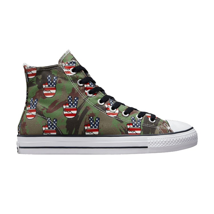 Converse Chuck Taylor All Star Pro High 'Camo Peace' — Cypress Green/Navy