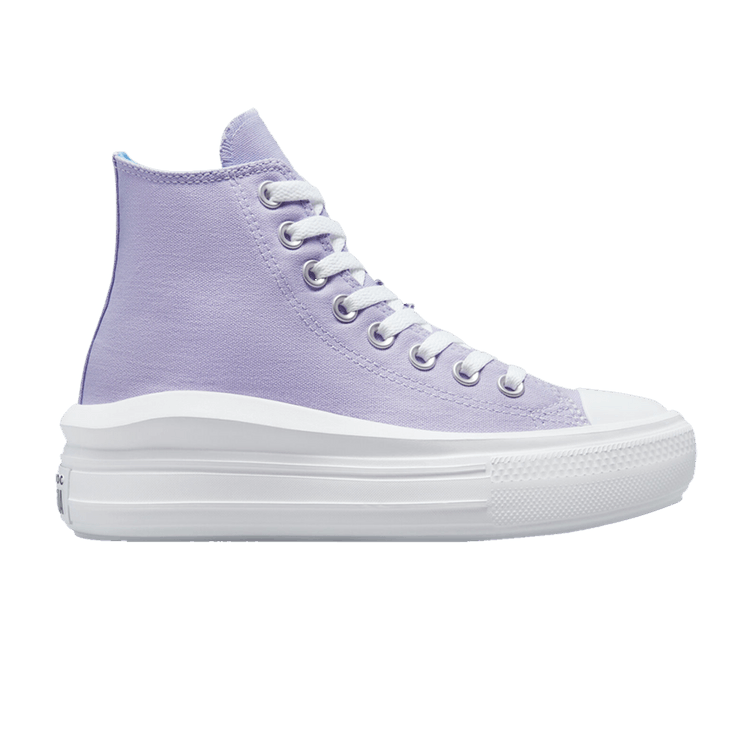 Converse Chuck Taylor All Star Move Platform High GS 'Gel Patch' — Moonstone Violet/Royal Pulse