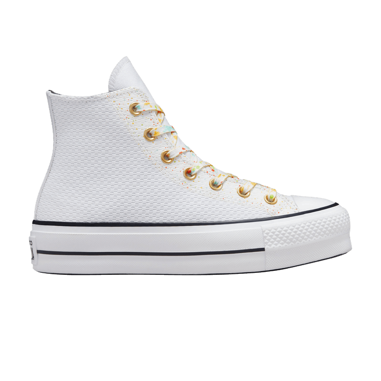 Converse Wmns Chuck Taylor All Star Lift Platform High 'Paint Splatter - White' — White/Storm Wind/White