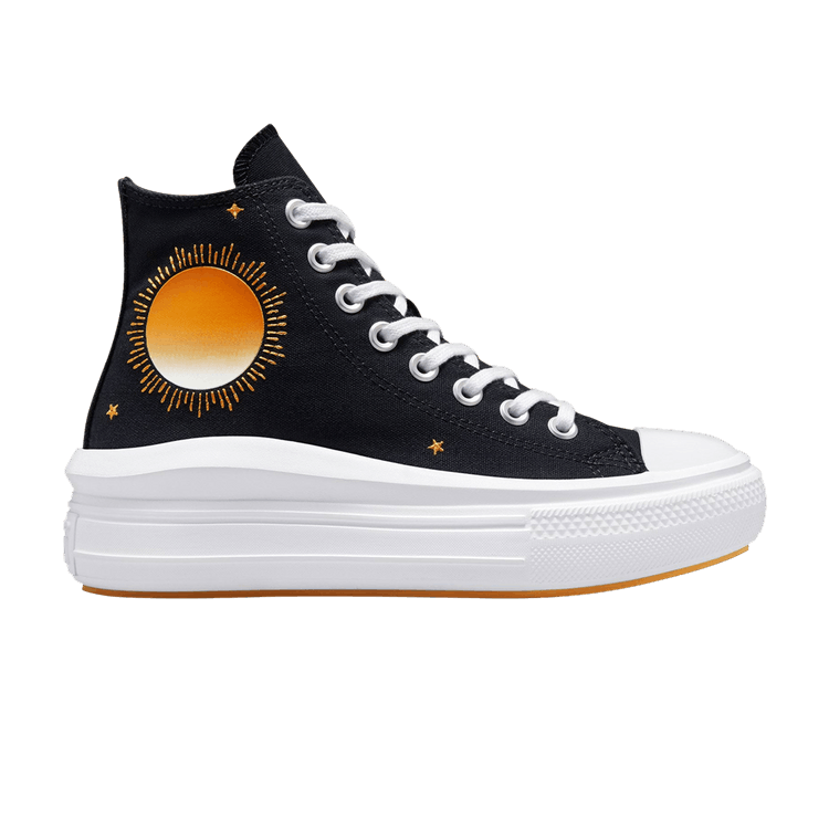 Converse Chuck Taylor All Star Move High 'Black White Orange' — Black/White/Orange