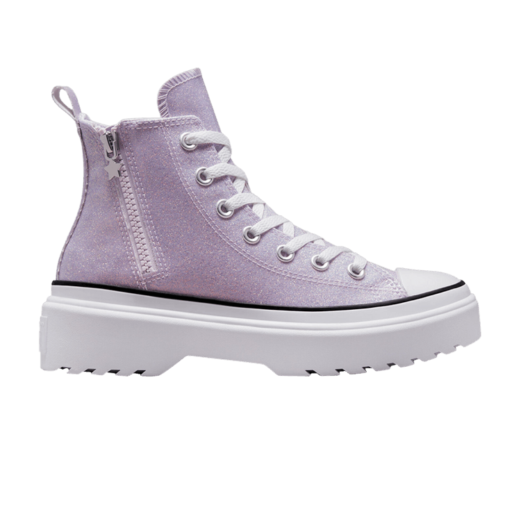 Converse Chuck Taylor All Star Lugged Lift Platform High GS 'Vapor Violet Glitter' — Vapor Violet/White/Black