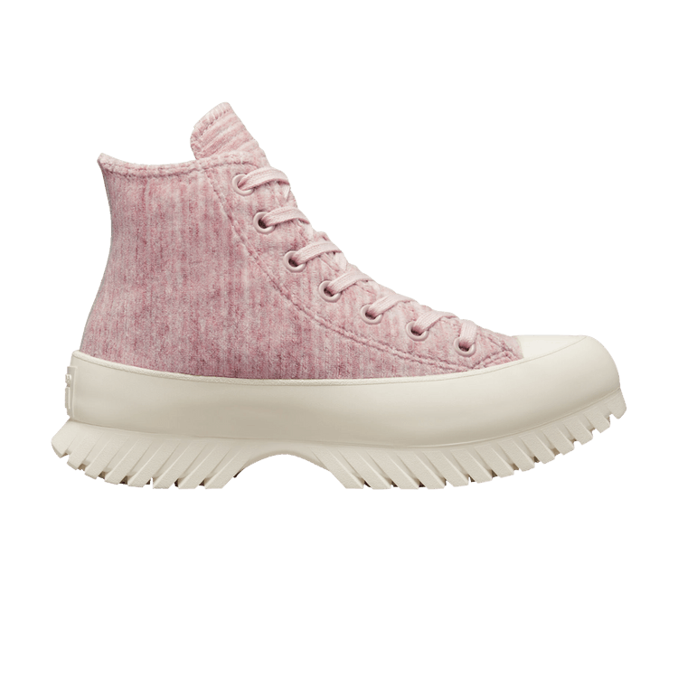 Converse Chuck Taylor All Star Lugged 2.0 High 'Striped Knit - Stone Mauve' — Stone Mauve/Saddle/Egret