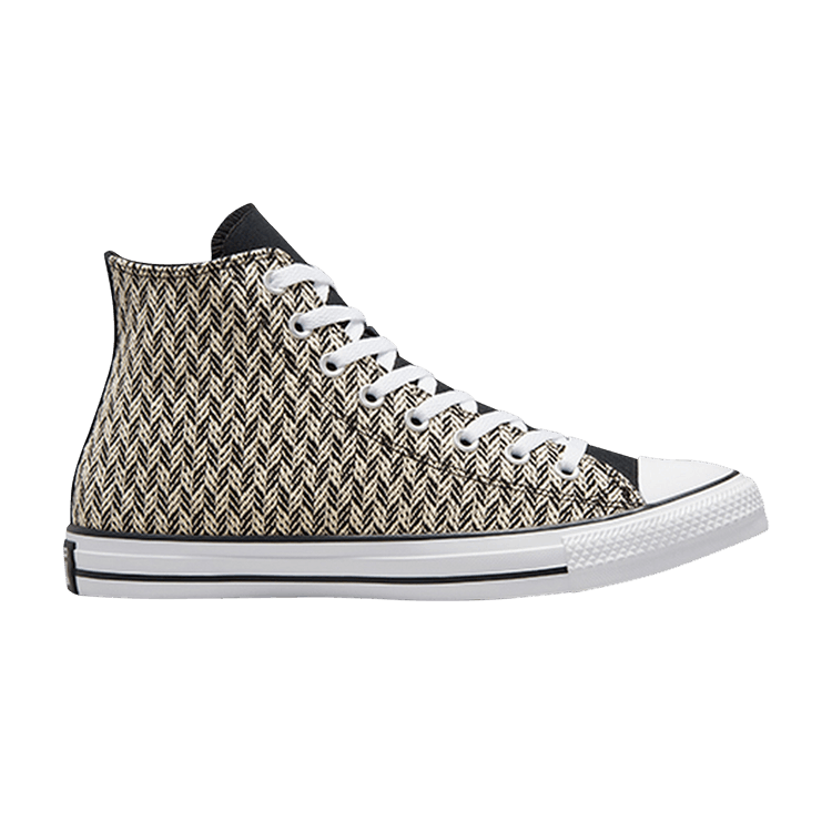Converse Chuck Taylor All Star High 'Herringbone - Egret' — Egret/Black/White