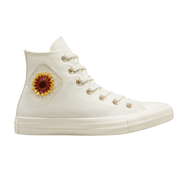 Converse Chuck Taylor All Star High 'Festival Florals' — Egret/Egret/Light Gold