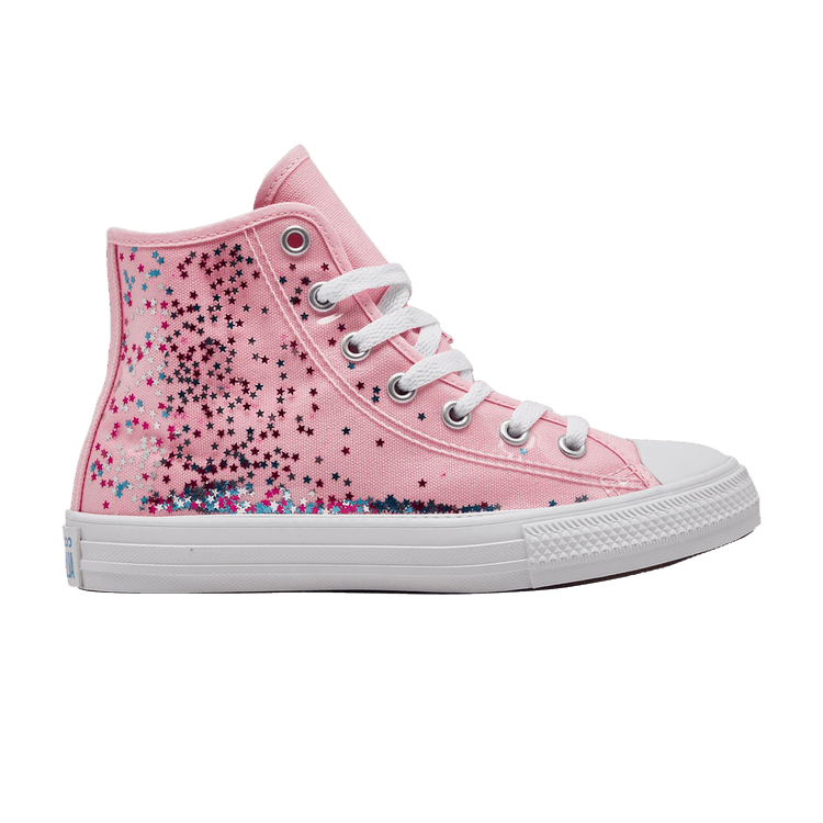Converse Chuck Taylor All Star High GS 'Encapsulated Glitter' — Sunrise Pink/University Blue/White