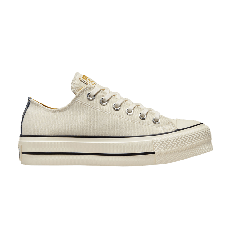 Converse Wmns Chuck Taylor All Star Lift Platform Low 'Denim - Egret' — Egret/Navy/Burnt Honey