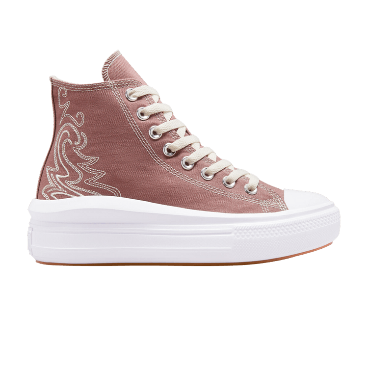 Converse Wmns Chuck Taylor All Star Move Platform High 'Western Embroidery' — Saddle/Egret/White