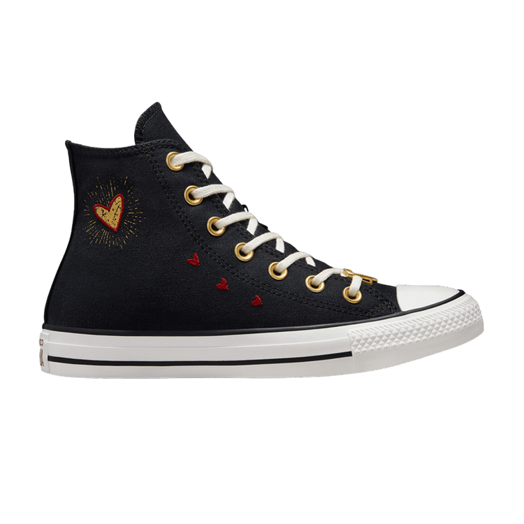Converse Wmns Chuck Taylor All Star High 'Valentine's Day 2023 - Black' — Black/White/Back Alley Brick