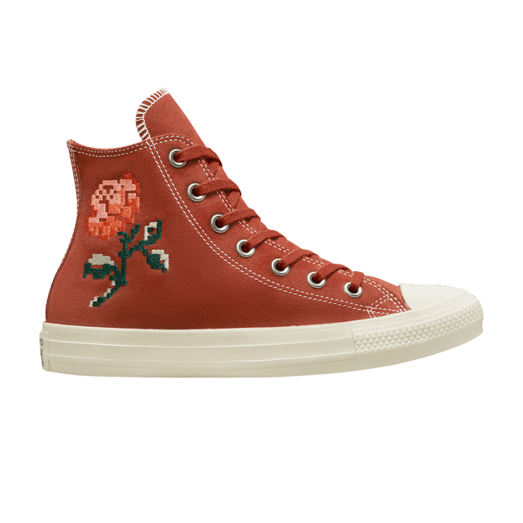 Converse Wmns Chuck Taylor All Star High 'Embroidered Roses' — Rugged Orange/Egret/Midnight Clover