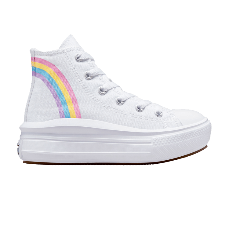 Converse Chuck Taylor All Star Move Platform High PS 'Rainbow Cloud' — White/Jp Blue/Pink