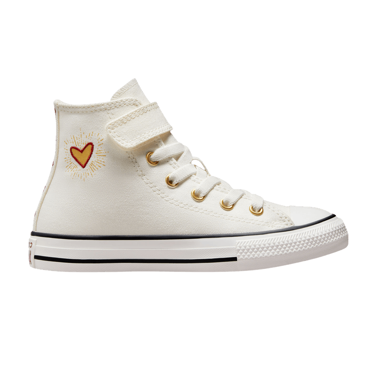 Converse Chuck Taylor All Star Easy-On High PS 'Valentine's Day 2023 - Vintage White' — Vintage White/Back Alley Brick/Gold