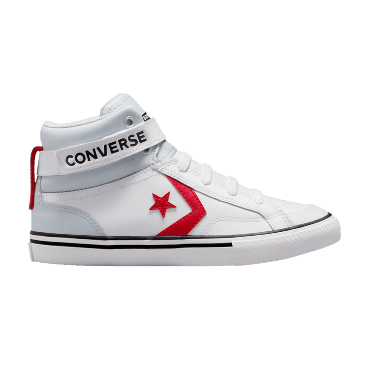 Converse Pro Blaze Strap Leather EasyOn High GS 'Retro Sport Block' — White/Ghosted/Red