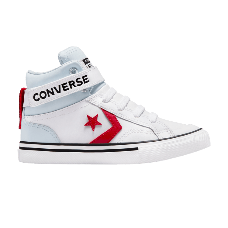 Converse Pro Blaze Strap Leather EasyOn High PS 'Retro Sport Block' — White/Ghosted/Red