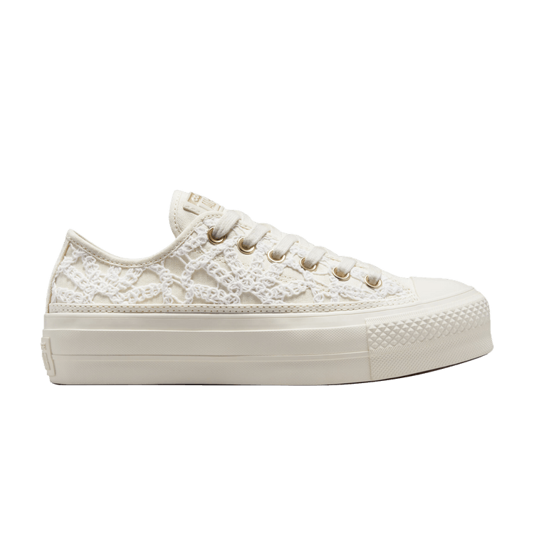 Converse Wmns Chuck Taylor All Star Lift Platform Low 'Daisy Cord' — White/Egret/Egret