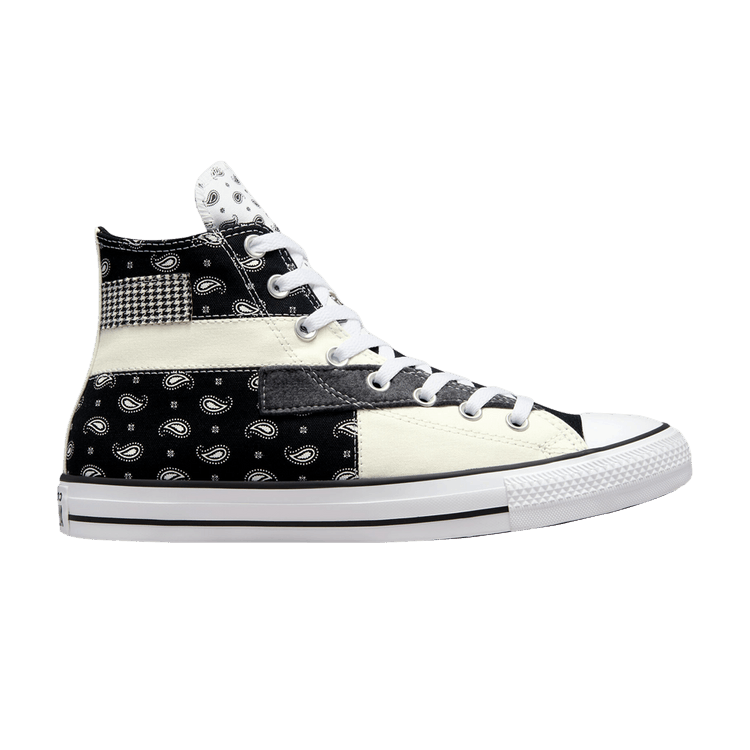 Converse Chuck Taylor All Star High 'Hacked Patterns - Black Paisley' — Egret/Black/White
