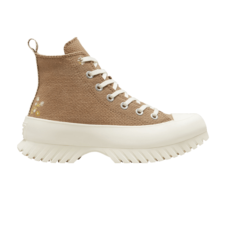 Converse Wmns Chuck Taylor All Star Lugged Platform 2.0 High 'Autumn Embroidery - Sand Dune' — Sand Dune/Nomad Khaki/Egret