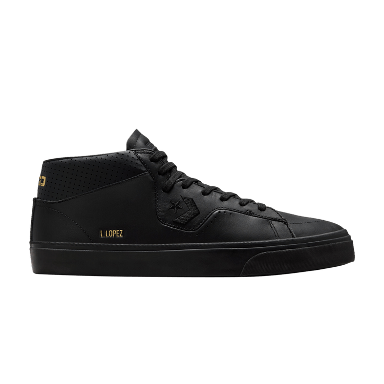 Converse Louie Lopez Pro Mid 'Mono Leather - Triple Black' — Black/Black/Black
