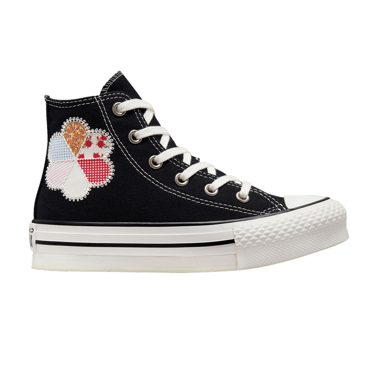 Converse Chuck Taylor All Star EVA Lift Platform High PS 'Crafted Patchwork' — Black/Sunrise Pink