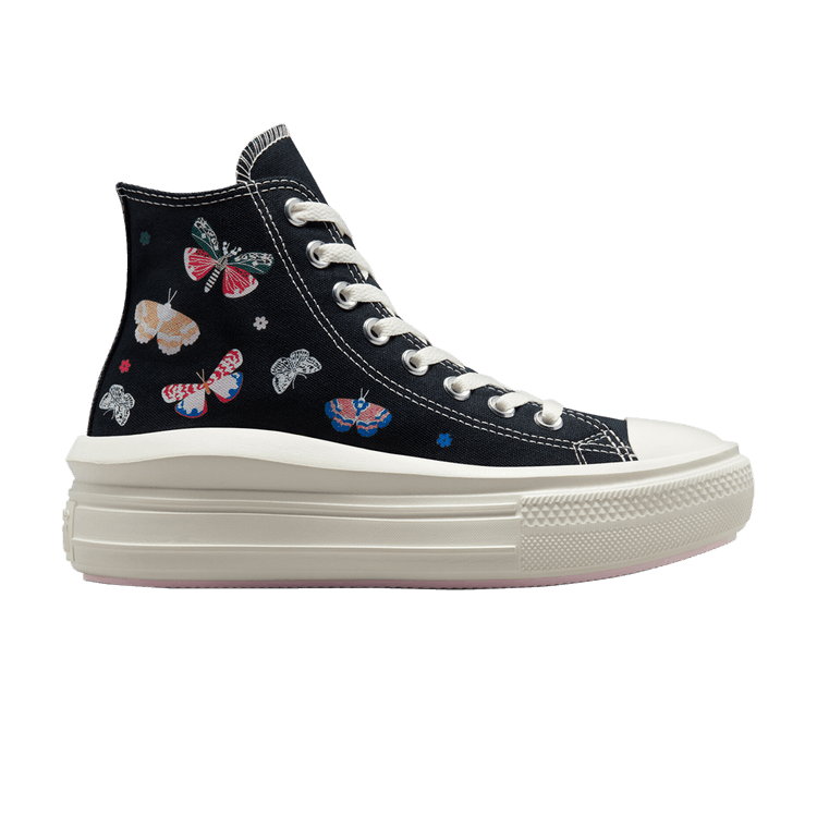 Converse Wmns Chuck Taylor All Star Move Platform High 'Butterfly Wings' — Black/Egret/Decade Pink