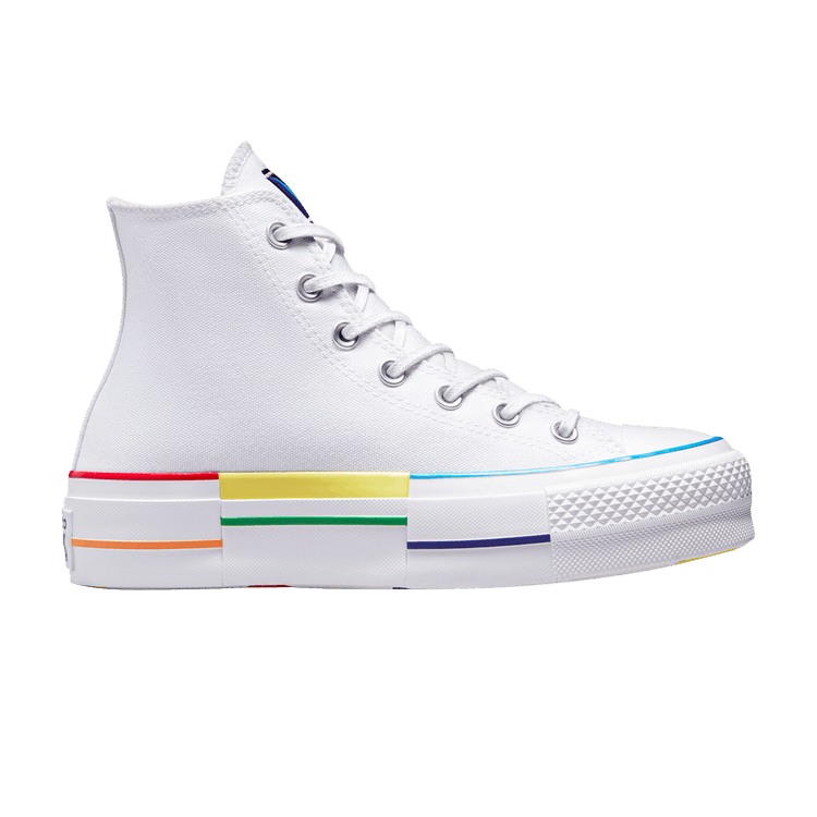 Converse Chuck Taylor All Star Lift High 'Pride - Proud to Be' — White/Fresh Yellow/Gnarly Blue